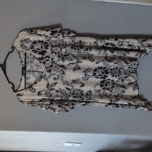 Brittany black floral blouse